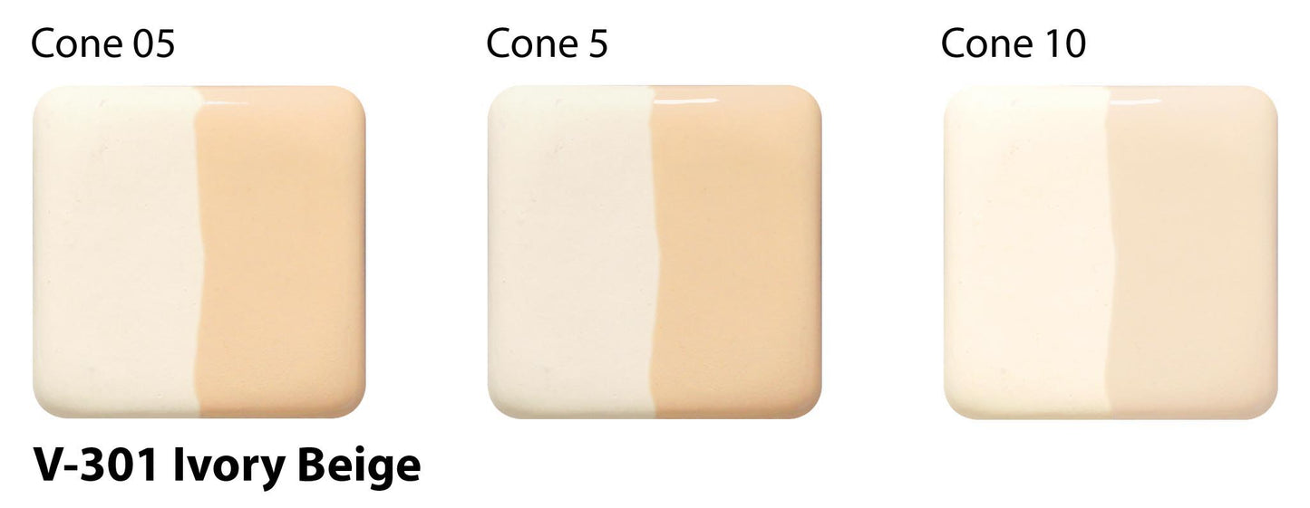Ivory Beige V-301 - AMACO Velvet Underglaze - Pint