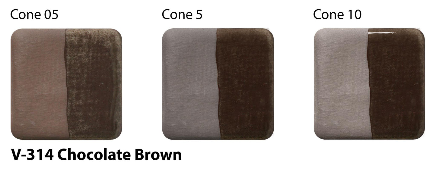 Chocolate Brown V-314 - AMACO Velvet Underglaze - Pint