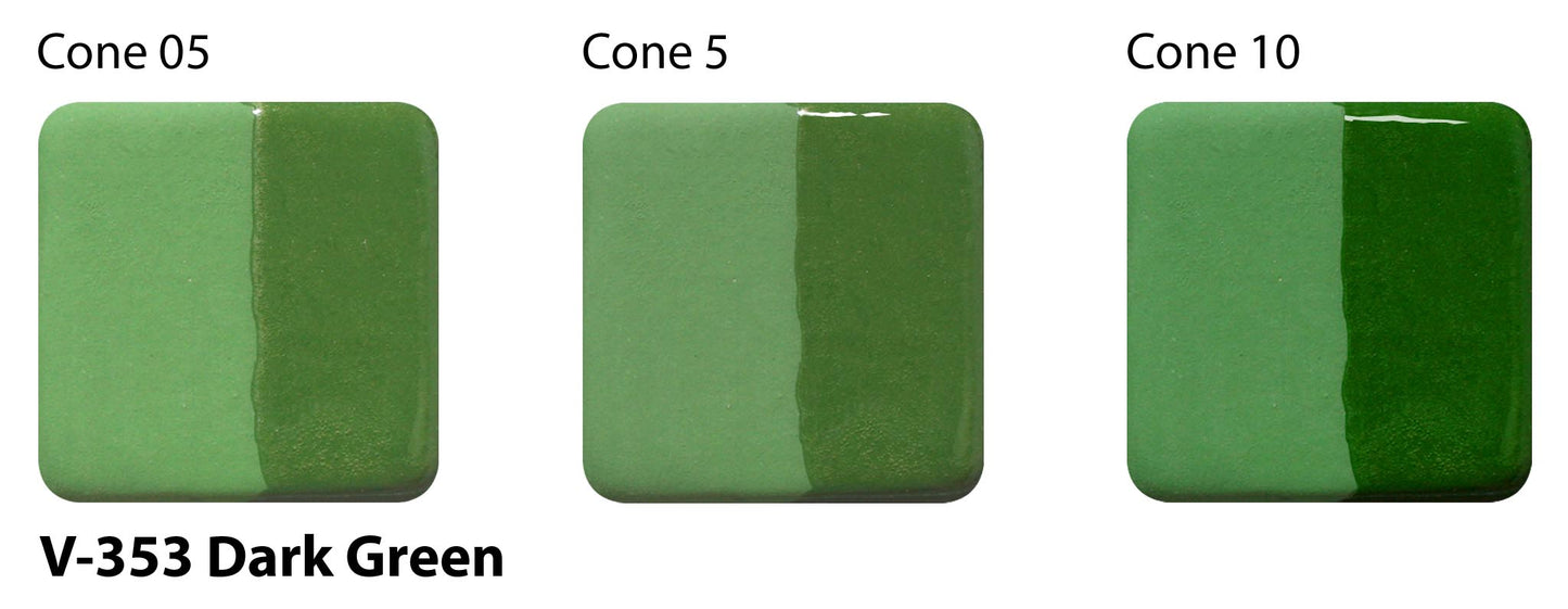 Dark Green V-353 - AMACO Velvet Underglaze - Pint