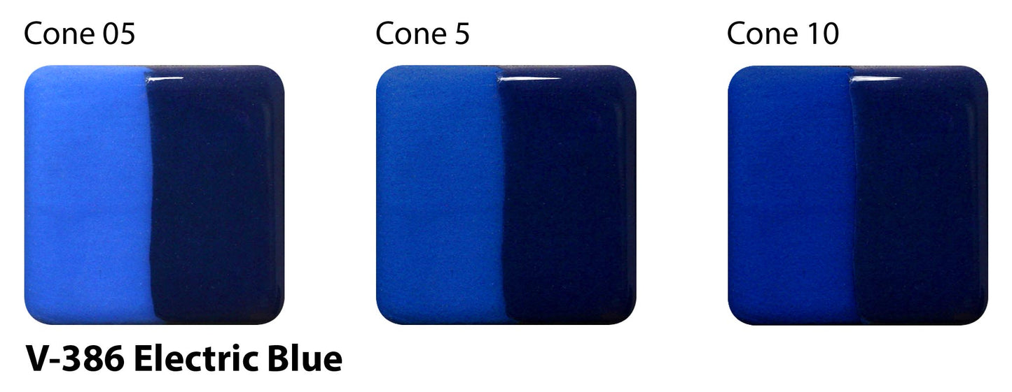 Electric Blue V-386 - AMACO Velvet Underglaze - Pint