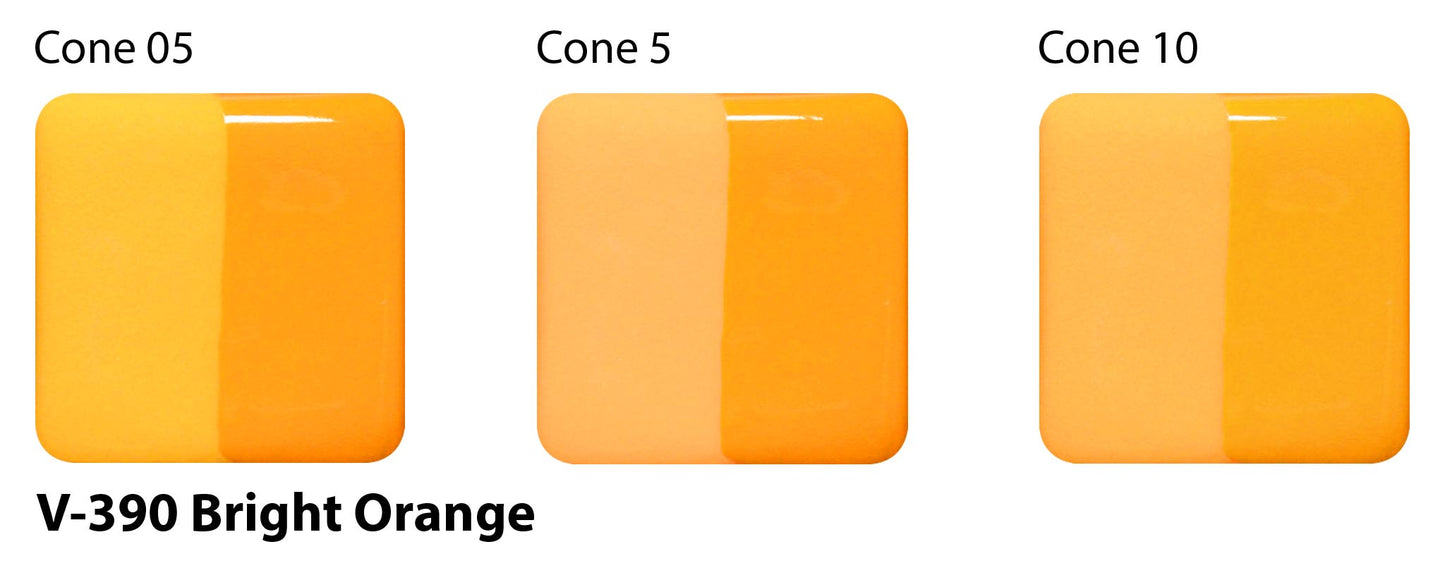 Bright Orange V-390 - AMACO Velvet Underglaze - Pint