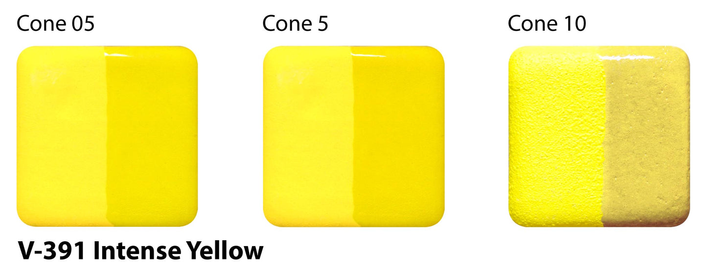 Intense Yellow V-391 - AMACO Velvet Underglaze - Pint