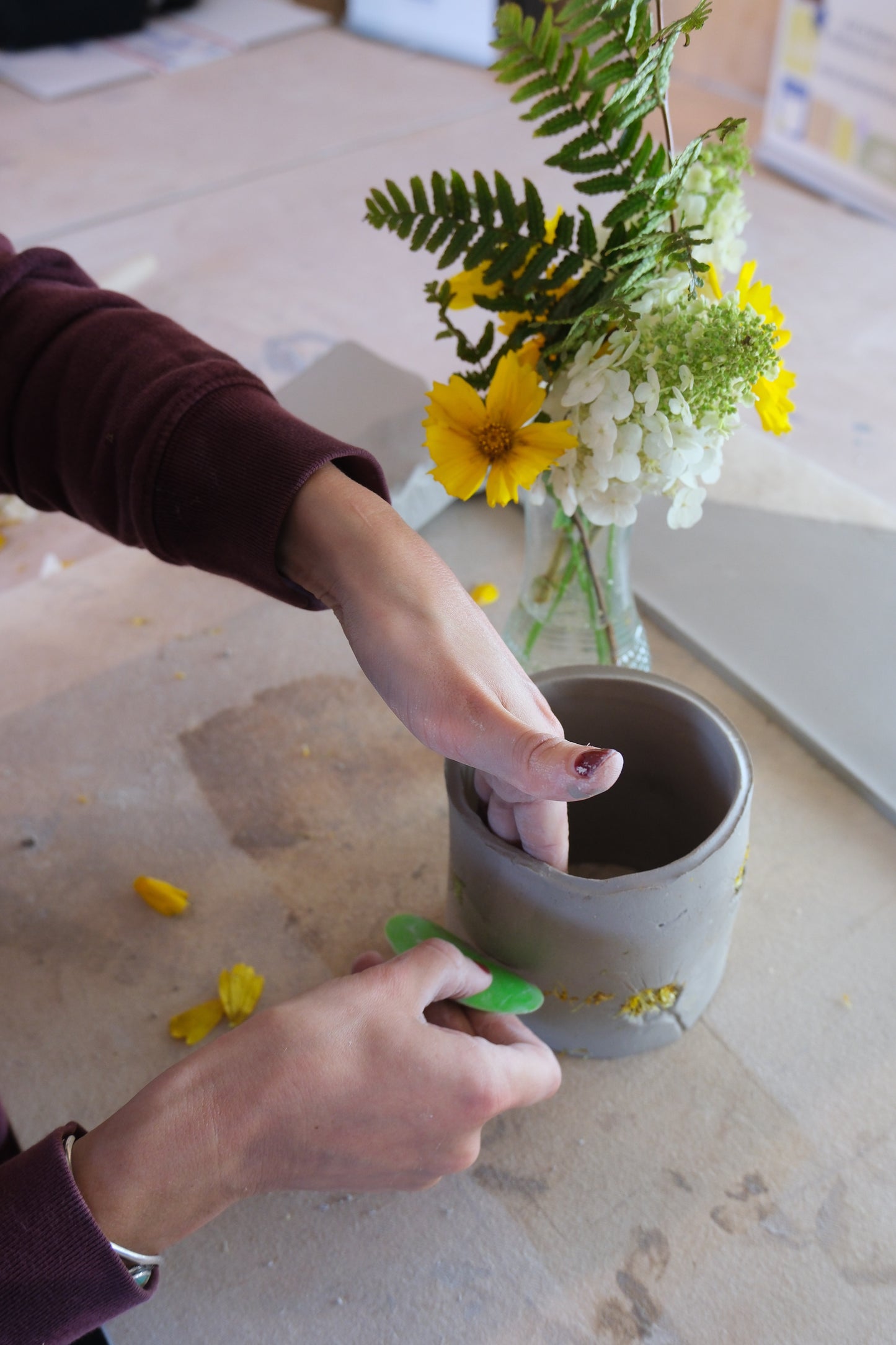 Pressed Petal Planter Workshop