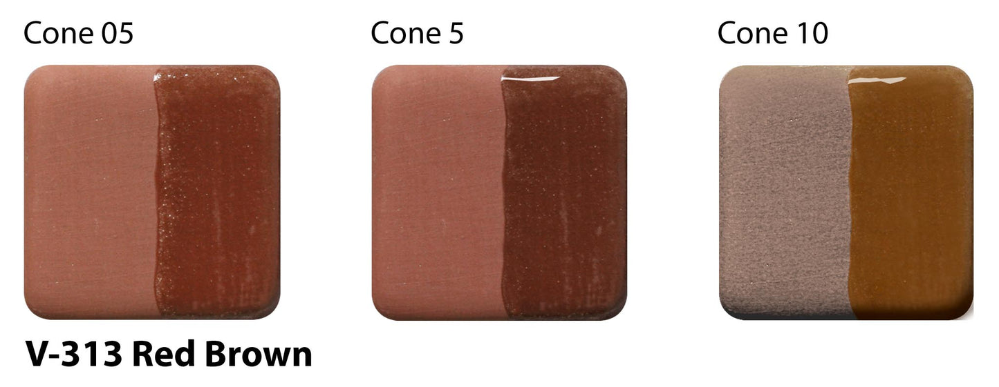 Red Brown V-313 - AMACO Velvet Underglaze - Pint