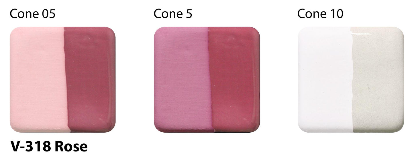 Rose V-318 - AMACO Velvet Underglaze - Pint