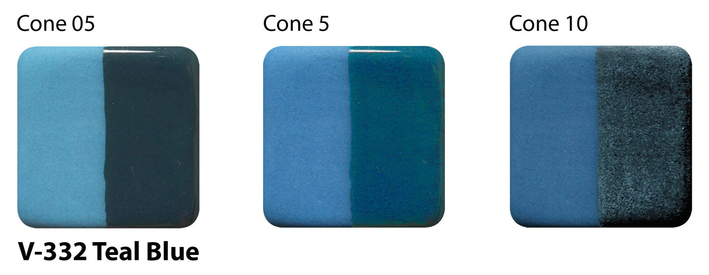 Teal Blue V-332 - AMACO Velvet Underglaze - Pint