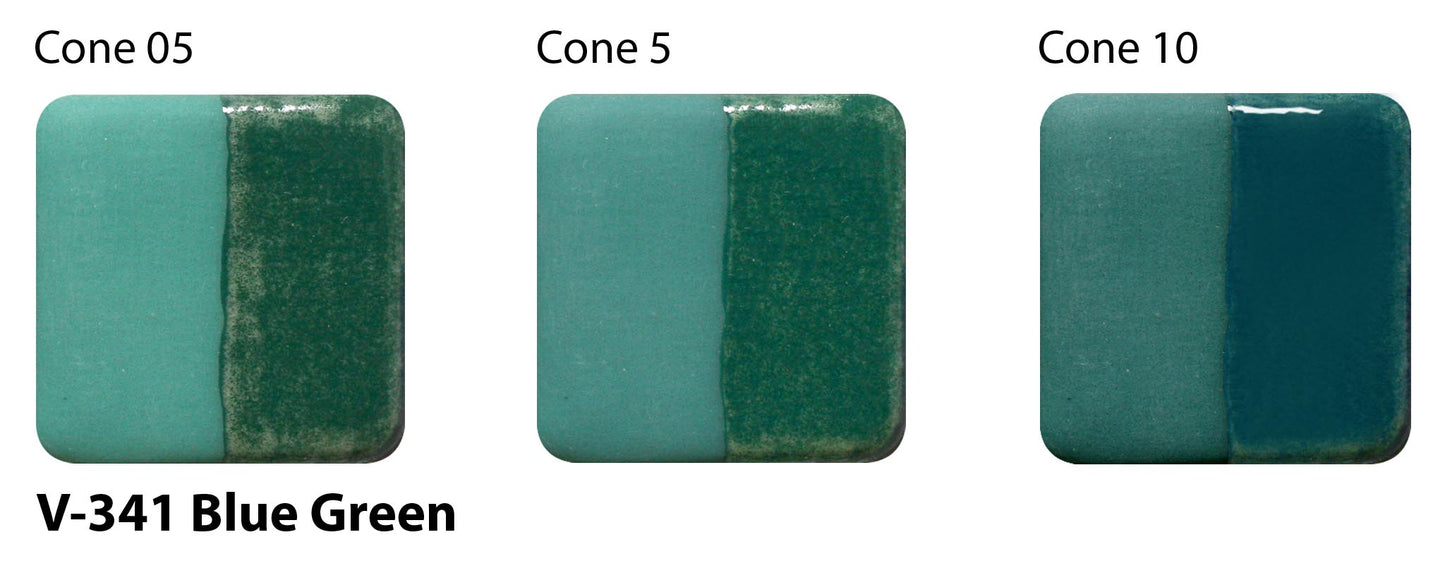 Blue Green V-341 - AMACO Velvet Underglaze - Pint