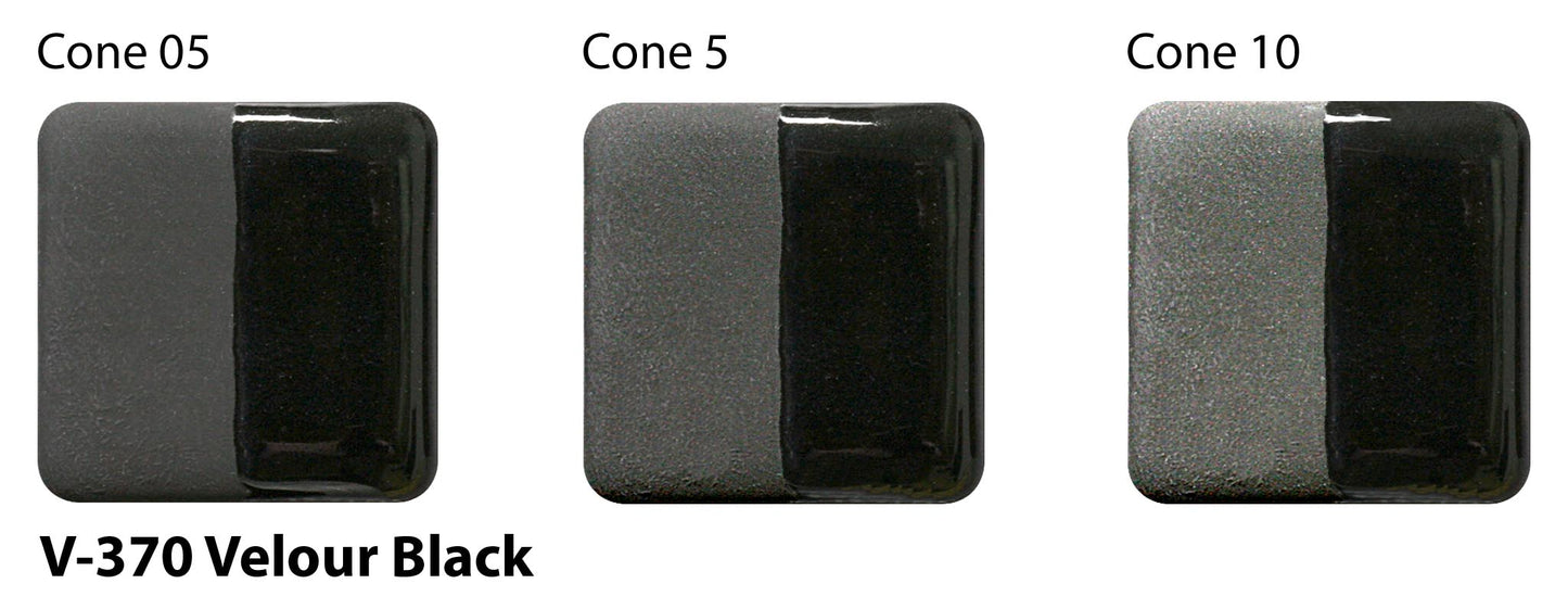 Velour Black V-370 - AMACO Velvet Underglaze - Pint