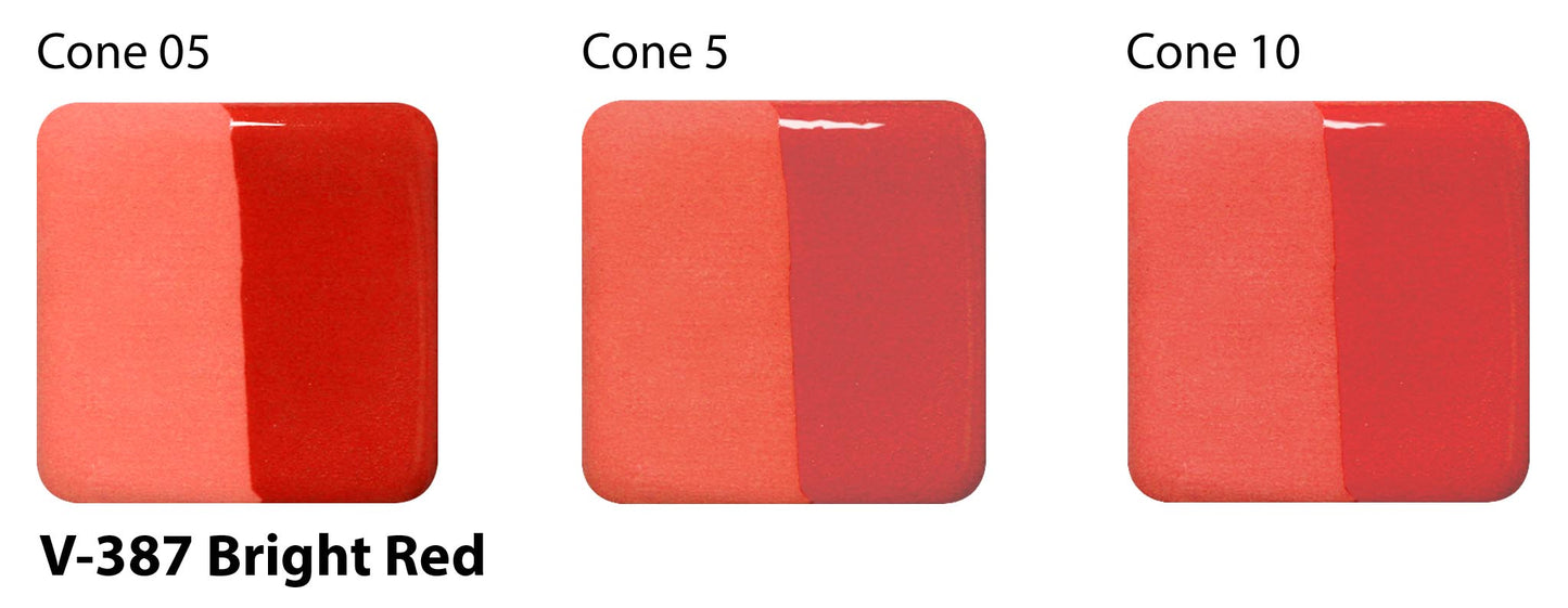 Bright Red V-387 - AMACO Velvet Underglaze - Pint