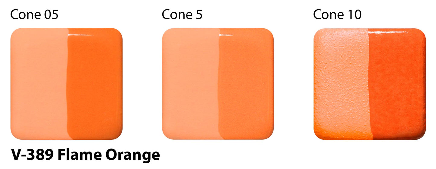 Flame Orange V-389 - AMACO Velvet Underglaze - Pint