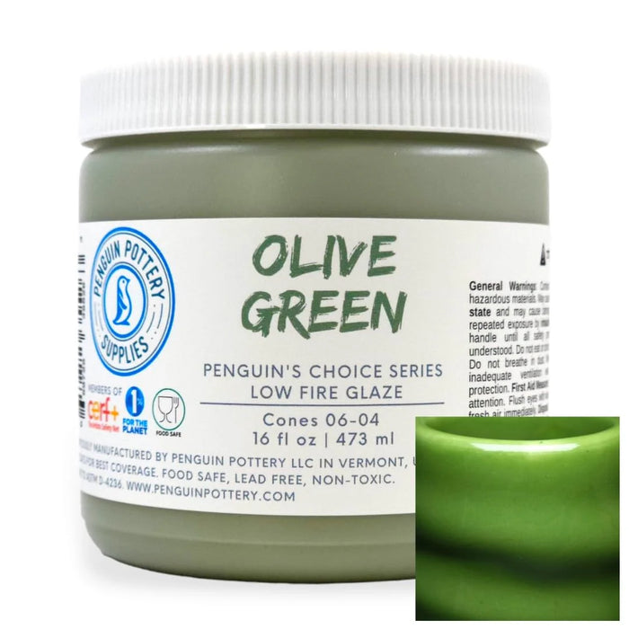 Olive Green Glaze - Penguin Pottery