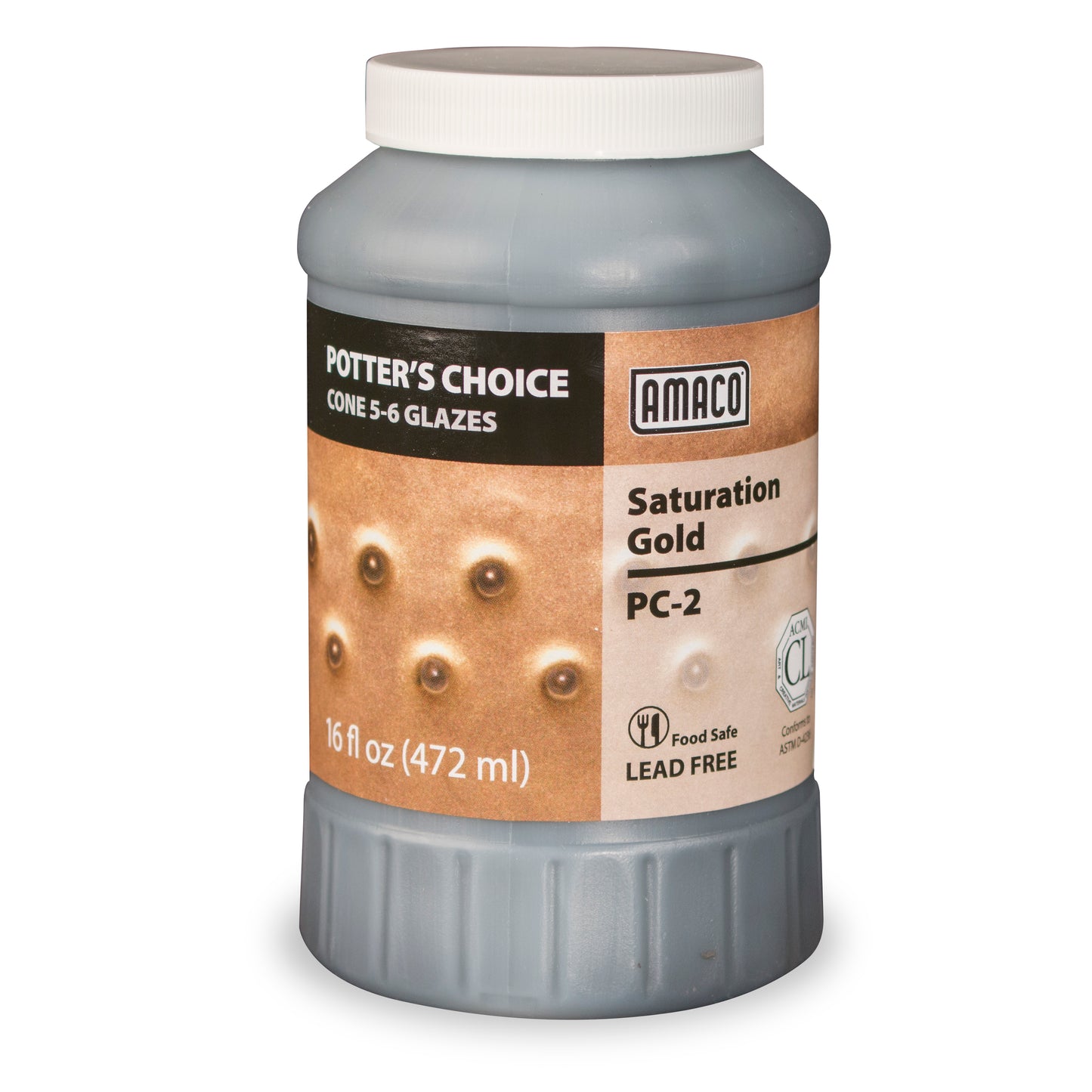 Saturation Gold PC-2 - AMACO Potter's Choice - Pint