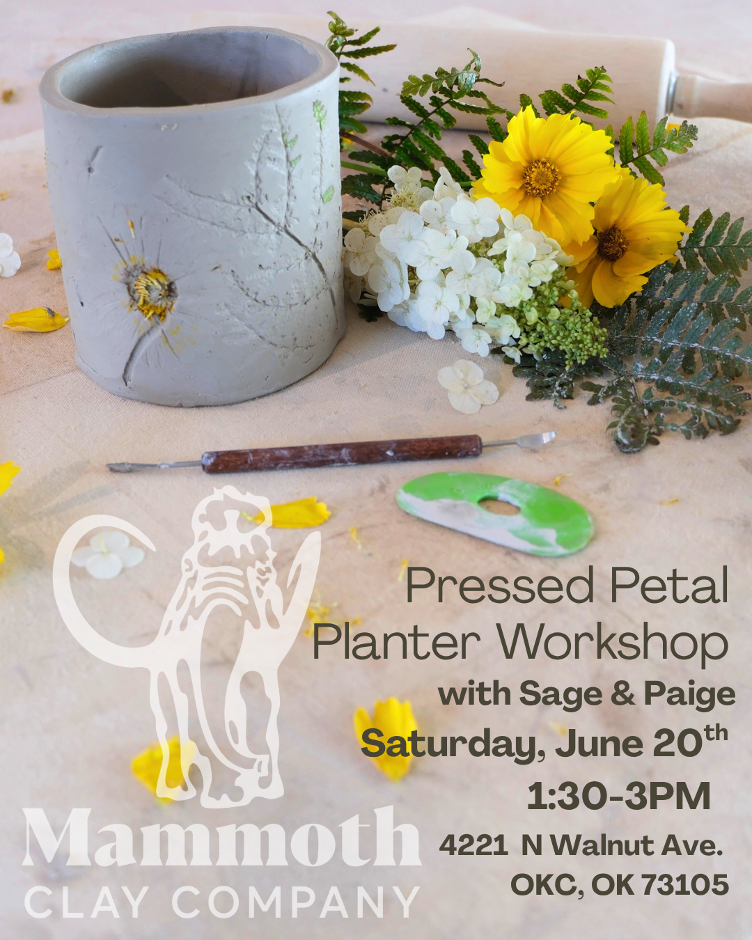 Pressed Petal Planter Workshop