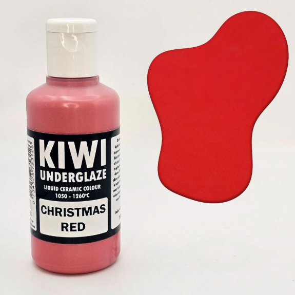 Christmas Red KIWI Underglaze